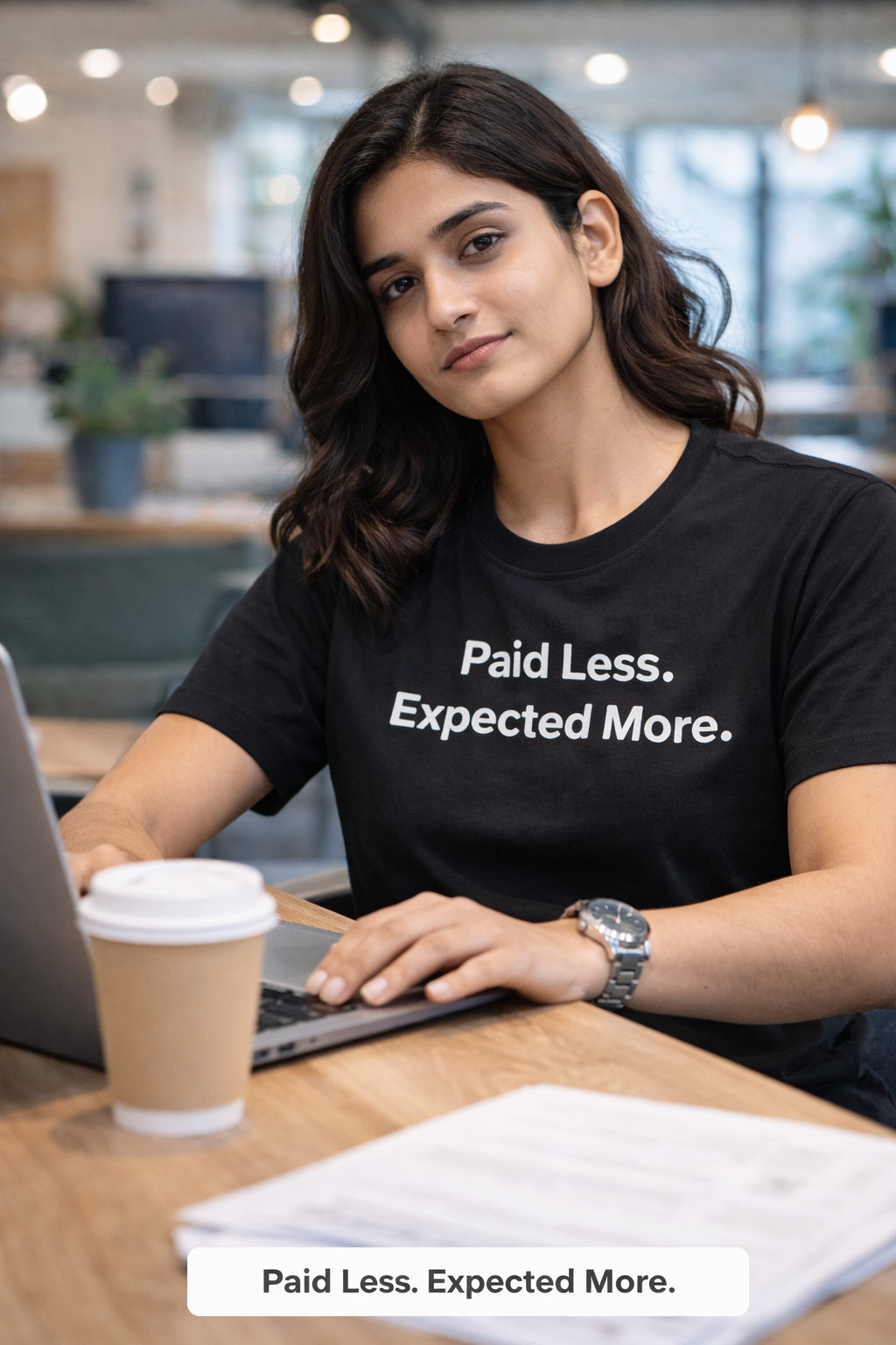 Paid Less. Expected More. Unisex T-Shirt.